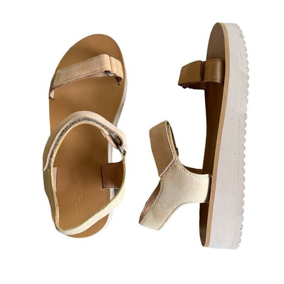 Madewell The Maggie Sandal inColorblock Beige Women’s Size 7.5 - Picture 7 of 10